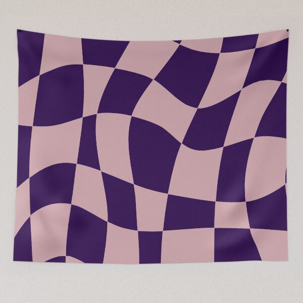 Item preview, Iconic Retro Purple Checkered Pattern designed and sold by Deutschic.