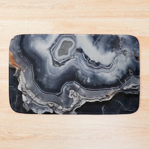 Item preview, Abstract  Art Agate Stone Black Dark Grey Design designed and sold by fluffstuffgifts.