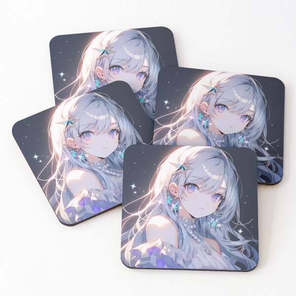 Item preview, Starry Eyed Celestial Maiden Anime Girl designed and sold by bubblegoth.