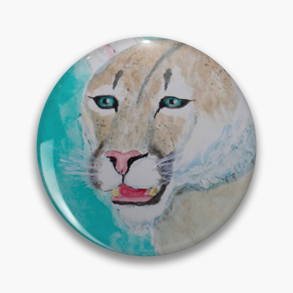 Item preview, Joven puma en azul designed and sold by CreativeMatthew.