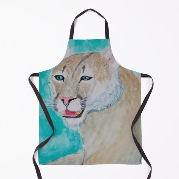 Item preview, Joven puma en azul designed and sold by CreativeMatthew.