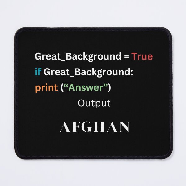 Item preview, AFGHAN COLOURFUL CODING DESIGN - PROUD TO BE AFGHAN designed and sold by KabulPrints.
