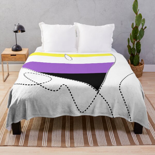 Item preview, Heart Flight Path Nonbinary Flag designed and sold by queerspacestuff.