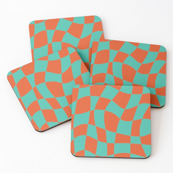 Item preview, Iconic Retro Checkered Pattern in Orange and Green designed and sold by Deutschic.
