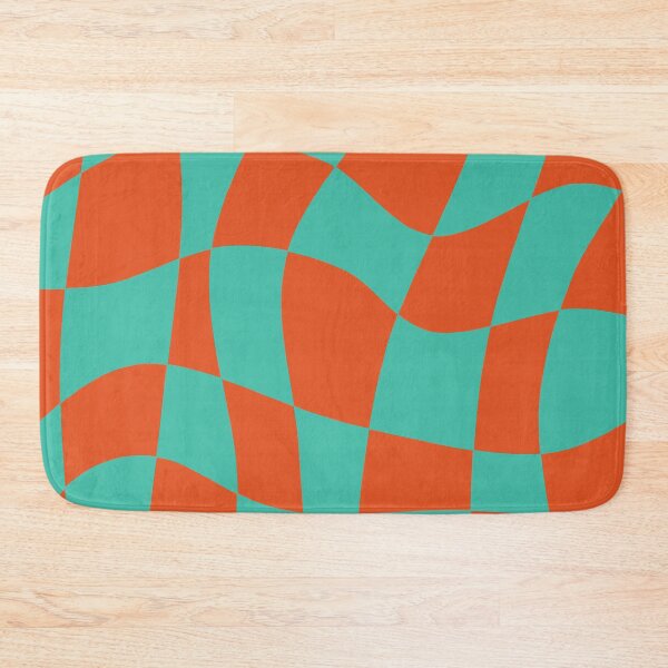 Item preview, Iconic Retro Checkered Pattern in Orange and Green designed and sold by Deutschic.