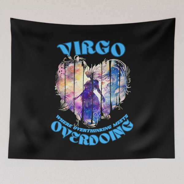 Item preview, Virgo. Where Overthinking Meets Overdoing. virgo characteristics designed and sold by ZodiacWonders.