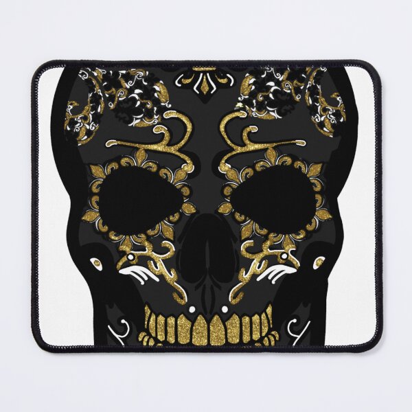 Item preview, Black and Gold Sugar Skull designed and sold by BerryBerryBaby.