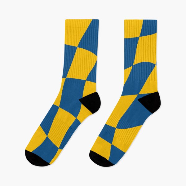 Item preview, Iconic Retro Swedish Checkered Pattern in Blue and Yellow designed and sold by Deutschic.