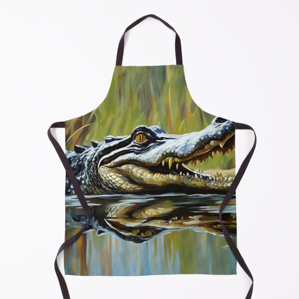 Item preview, American Alligator Art. American Wildlife Oil Painting designed and sold by kakarikihill.