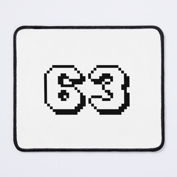 Item preview, 63, sixty-three, white, retro video game, 1 up! designed and sold by Numbers-Art.