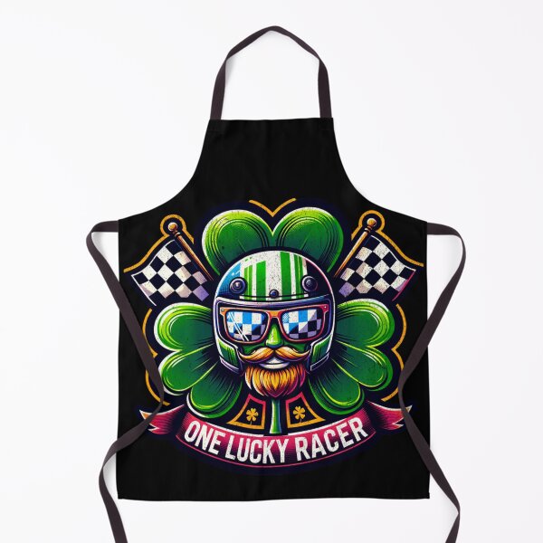 Item preview, One Lucky Racer Irish Shamrock Lucky Beard Racing Checkered Flag Clover St Patrick's Day St Paddy's Day Leprechaun Luck Car Racing designed and sold by CarantinedChaos.
