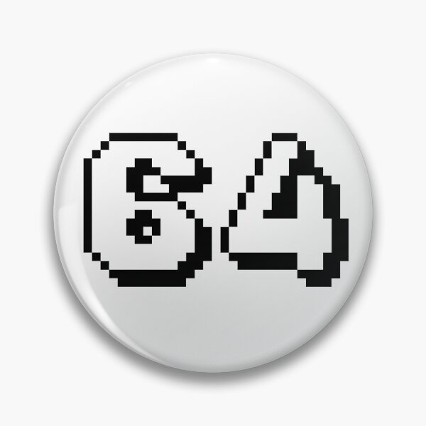Item preview, 64, sixty-four, white, retro video game, 1 up! designed and sold by Numbers-Art.