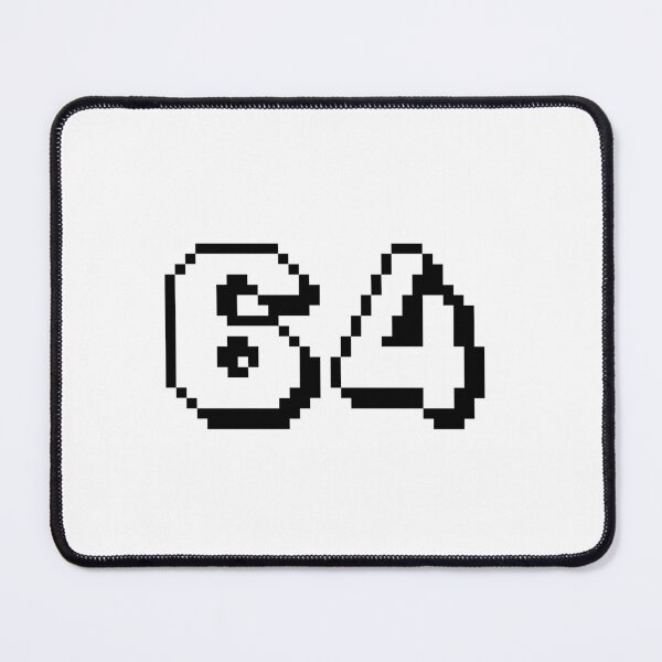 Item preview, 64, sixty-four, white, retro video game, 1 up! designed and sold by Numbers-Art.
