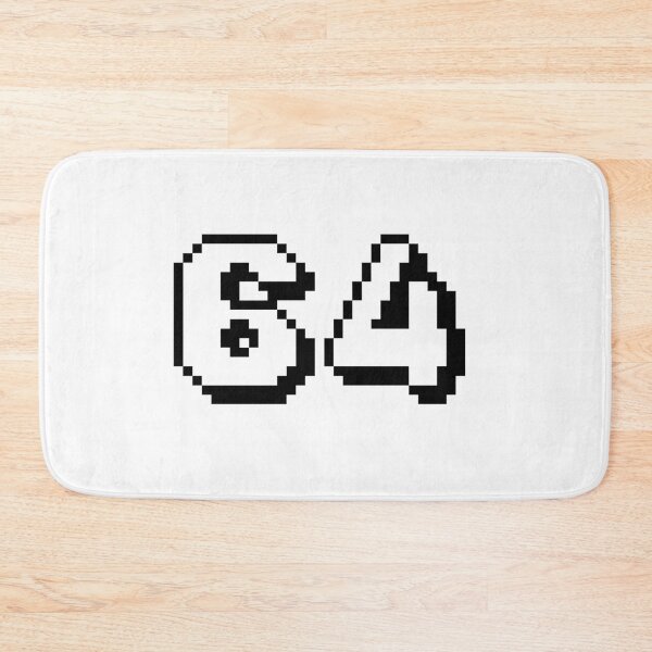 Item preview, 64, sixty-four, white, retro video game, 1 up! designed and sold by Numbers-Art.