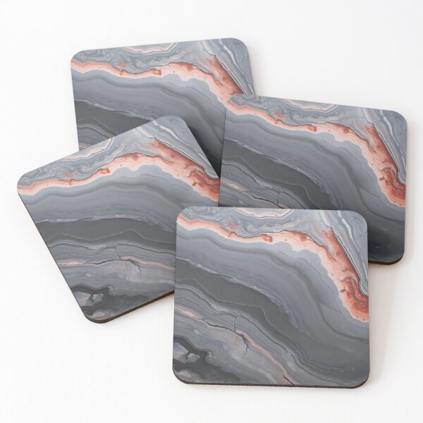 Item preview, Abstract Art Agate Stone Black Dark Grey Design designed and sold by fluffstuffgifts.