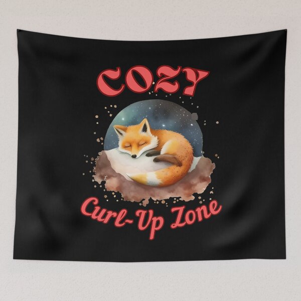 Item preview, Cozy Curl-Up Zone. retro fox designed and sold by FoxVibes.