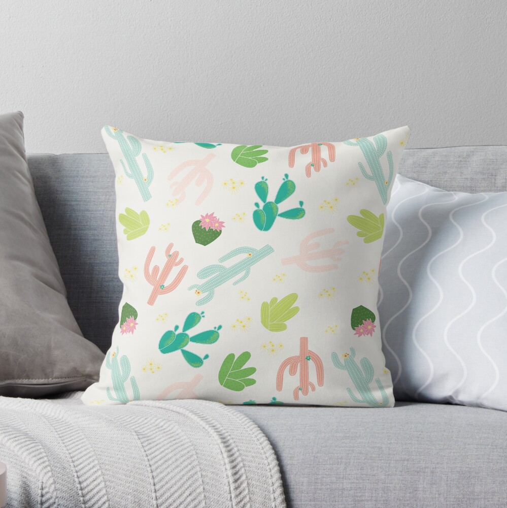 Cactus Ranch Throw Pillow