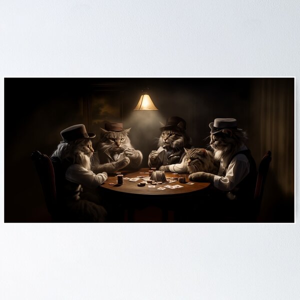 Item preview, Cool Cats Playing Poker designed and sold by archiesacres.
