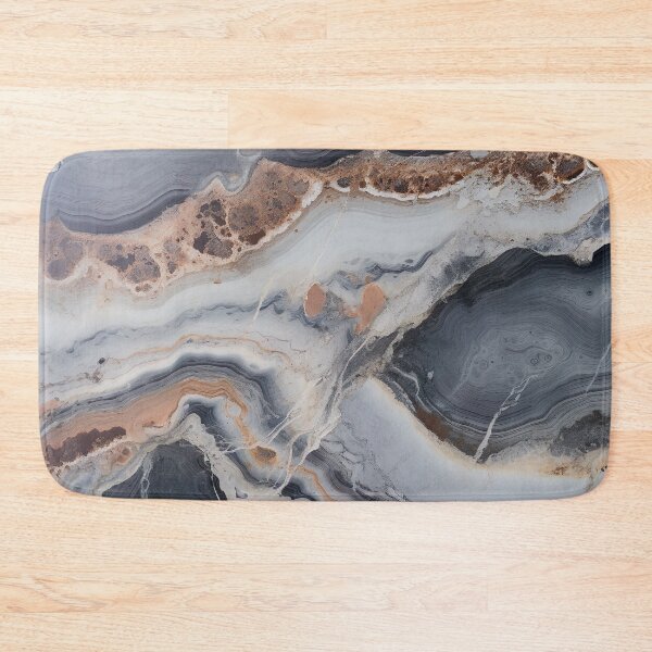 Item preview, Abstract Art Agate Stone Black Dark Grey Design designed and sold by fluffstuffgifts.