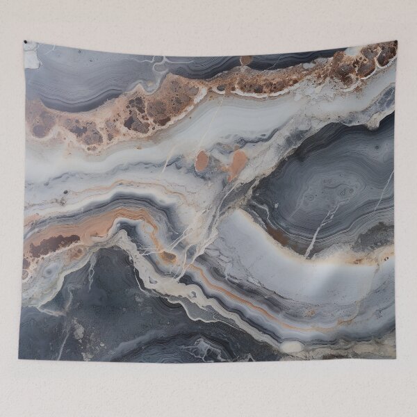 Item preview, Abstract Art Agate Stone Black Dark Grey Design designed and sold by fluffstuffgifts.