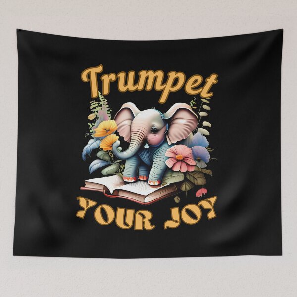 Item preview, Trumpet Your Joy. funny elephant designed and sold by ElephantVibes.