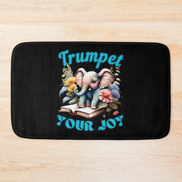 Item preview, Trumpet Your Joy. colorful elephant designed and sold by ElephantVibes.
