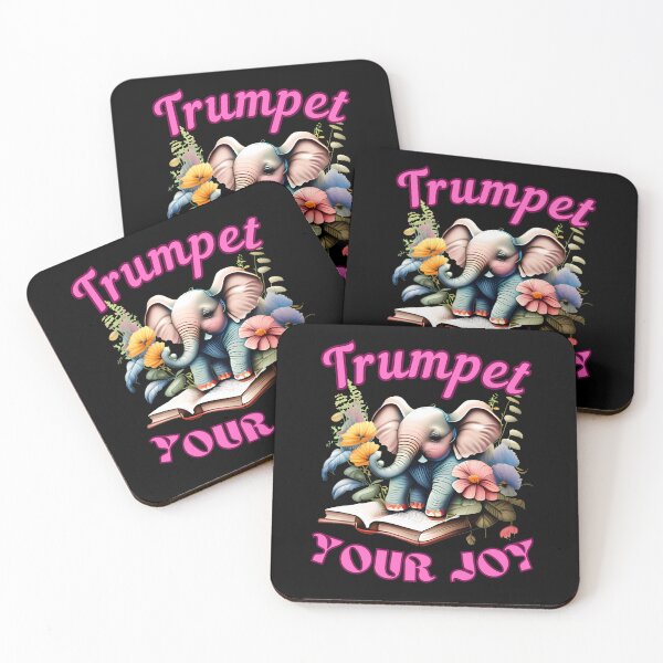 Item preview, Trumpet Your Joy. elephant face designed and sold by ElephantVibes.