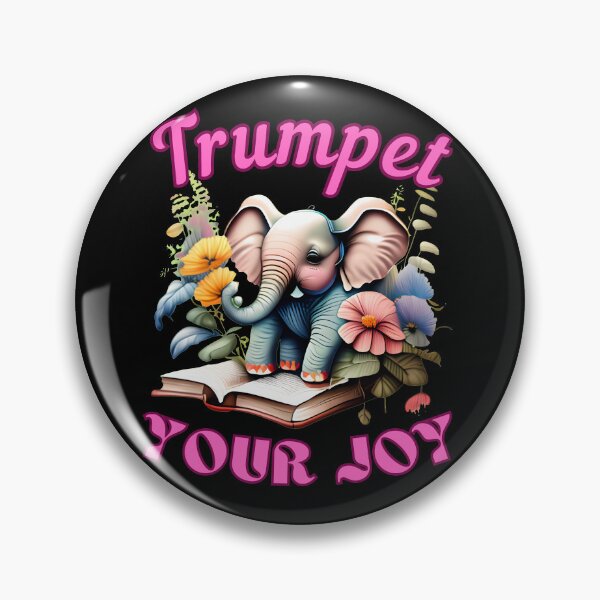 Item preview, Trumpet Your Joy. elephant face designed and sold by ElephantVibes.