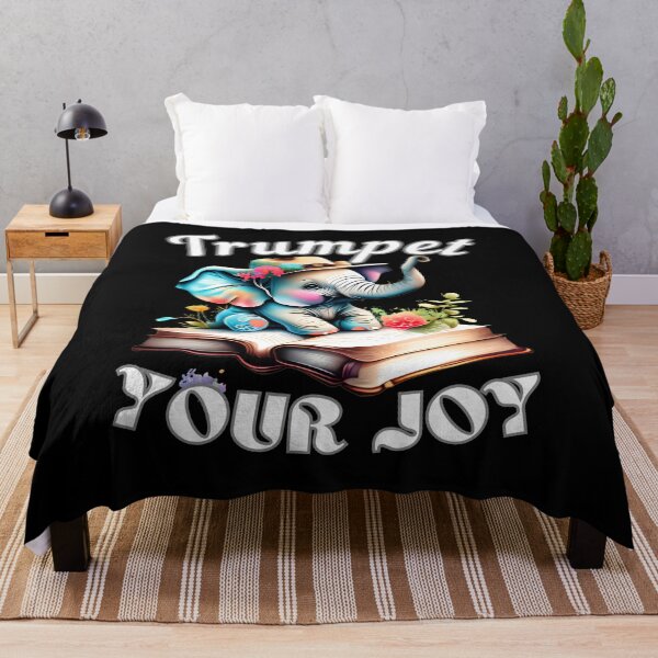 Item preview, Trumpet Your Joy. watercolor elephant designed and sold by ElephantVibes.