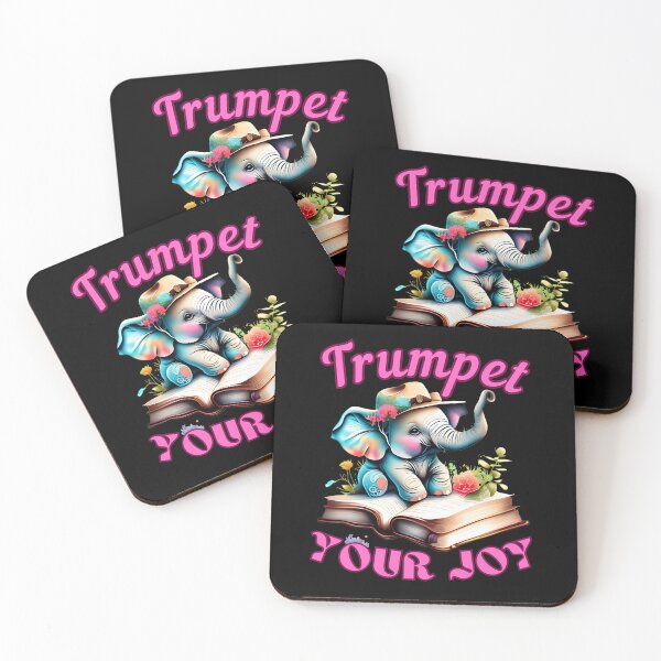 Item preview, Trumpet Your Joy. elephant quote designed and sold by ElephantVibes.