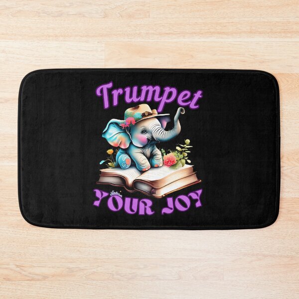 Item preview, Trumpet Your Joy elephant quote designed and sold by ElephantVibes.