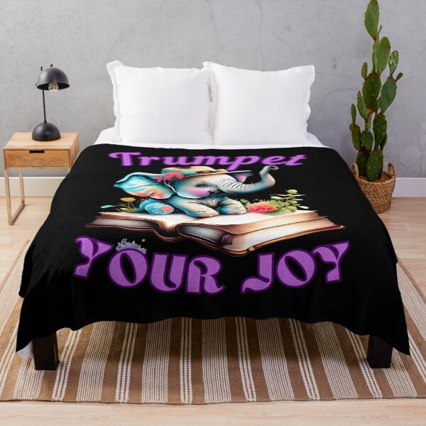 Item preview, Trumpet Your Joy elephant quote designed and sold by ElephantVibes.
