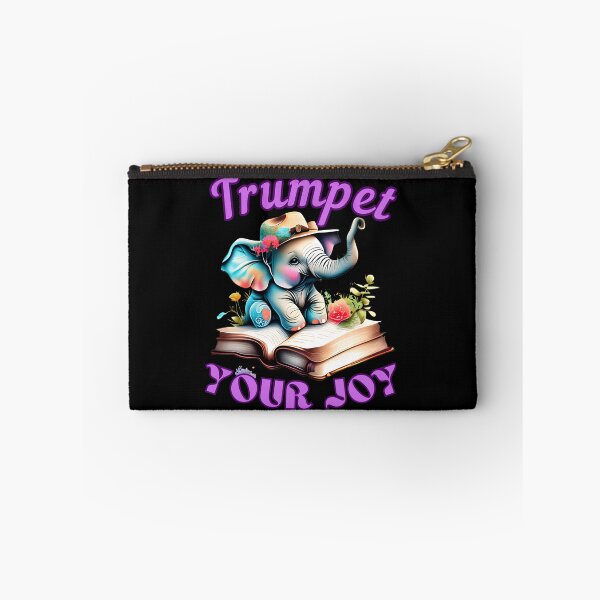 Item preview, Trumpet Your Joy elephant quote designed and sold by ElephantVibes.
