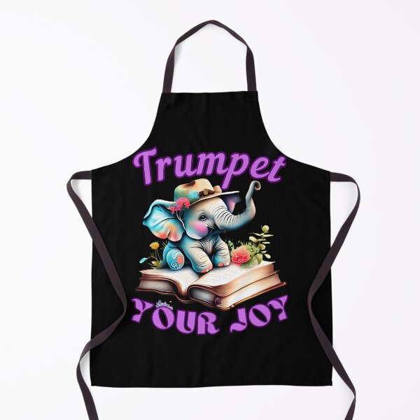 Item preview, Trumpet Your Joy elephant quote designed and sold by ElephantVibes.
