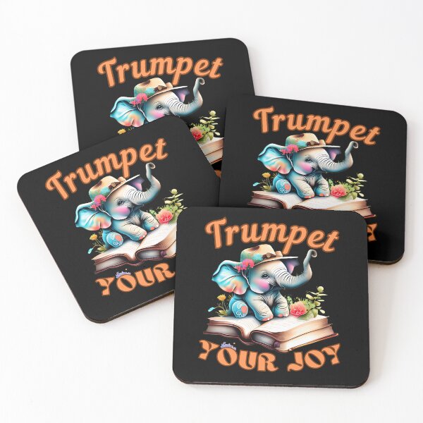 Item preview, Trumpet Your Joy Flower elephant designed and sold by ElephantVibes.