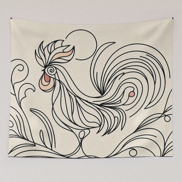 Aperçu de l'œuvre Scribble Doodle Art Coq 2 créée et vendue par NewAgerJul.