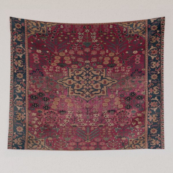 Item preview, Pink Vintage Print - Distressed Tapestry Rug - Bohemian Print designed and sold by DreamersPlan.