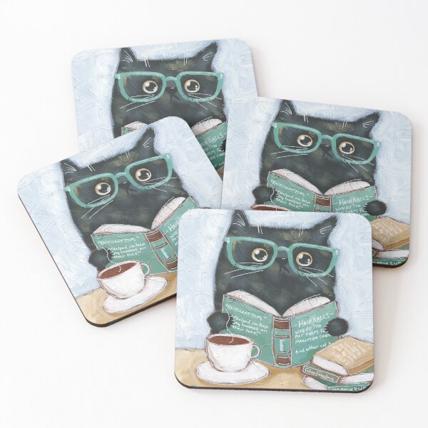 Item preview, Books For Cats designed and sold by KilkennyCat Art.