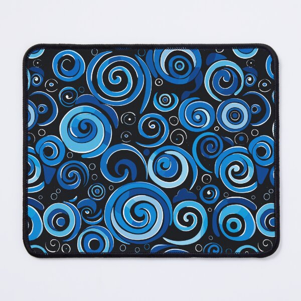 Item preview, Blue and Black Shapes Abstract Pattern  designed and sold by palaco210.