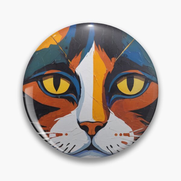 Item preview, Geometric Cat Painting #28 designed and sold by DystopiaDigital.