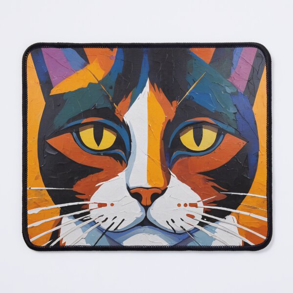 Item preview, Geometric Cat Painting #28 designed and sold by DystopiaDigital.