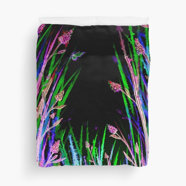 Flowers at Midnight Duvet Cover