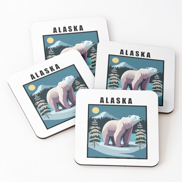 Item preview, Polar bear in a snowy forest in Alaska designed and sold by Davimonst.