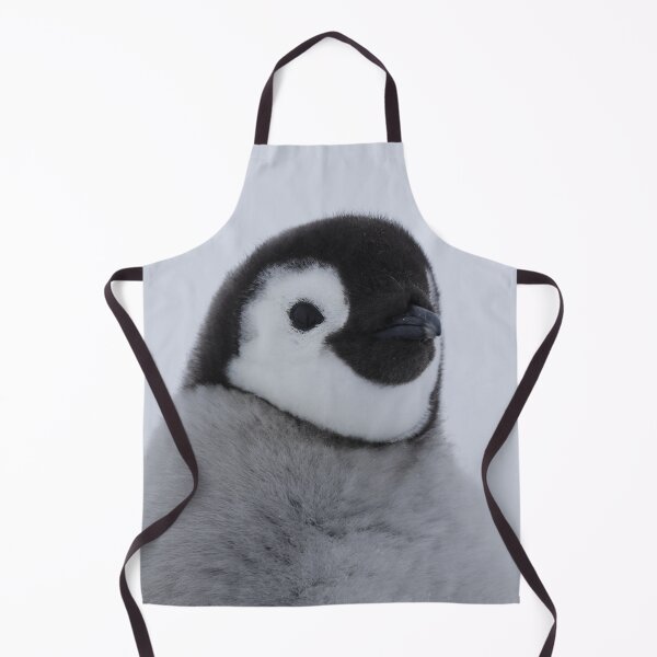 Item preview, Cute Emperor Penguin Chick 1 original size logo (Black Background) designed and sold by SBPenguins.