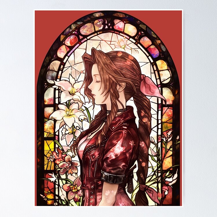 Stained Glass Aerith Sticker