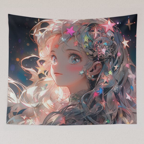 Item preview, Magical Luminescent Starry Eyed Anime Girl designed and sold by bubblegoth.