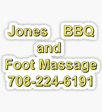 Jones BBQ and Foot Massage Sticker