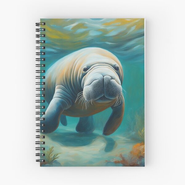 Item preview, American Manatee Art. American Wildlife Oil Painting designed and sold by kakarikihill.