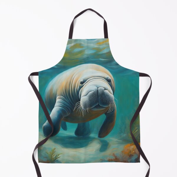 Item preview, American Manatee Art. American Wildlife Oil Painting designed and sold by kakarikihill.