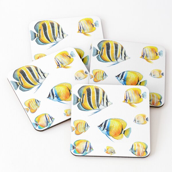 Item preview, Colorful Watercolor Butterflyfishes designed and sold by TheAnimalZ00.